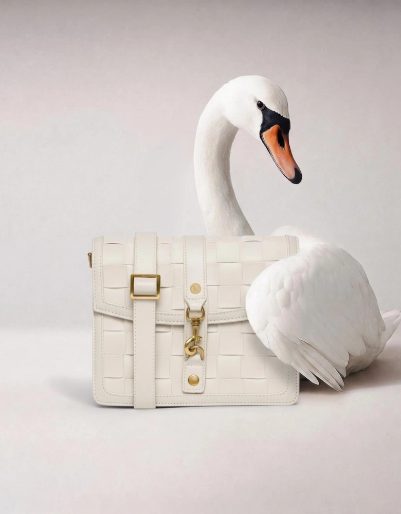 Daisy White Vegan Shoulder & Crossbody Bag