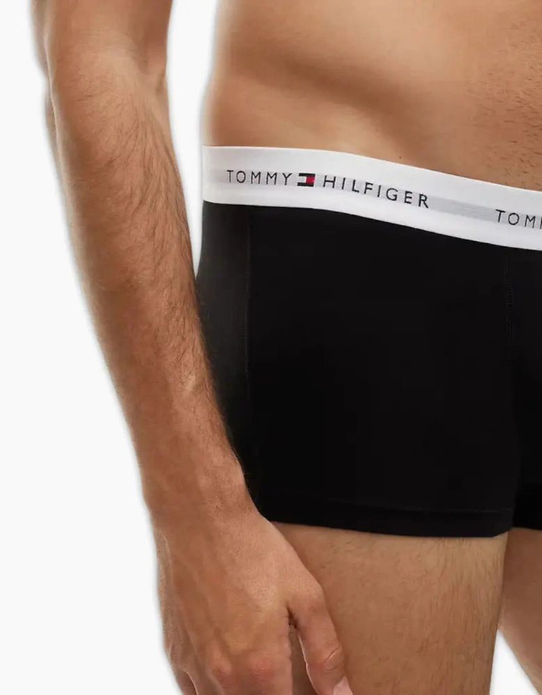 3-Pack Signature Cotton Low-Rise Boxer Trunks, Black