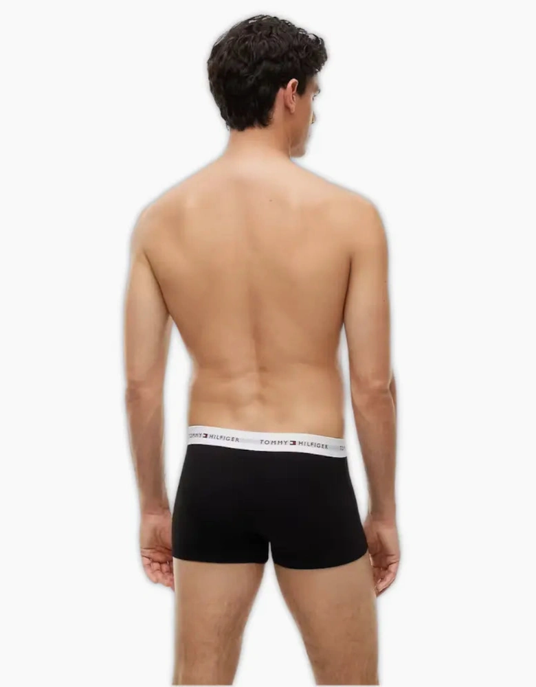 3-Pack Signature Cotton Low-Rise Boxer Trunks, Black
