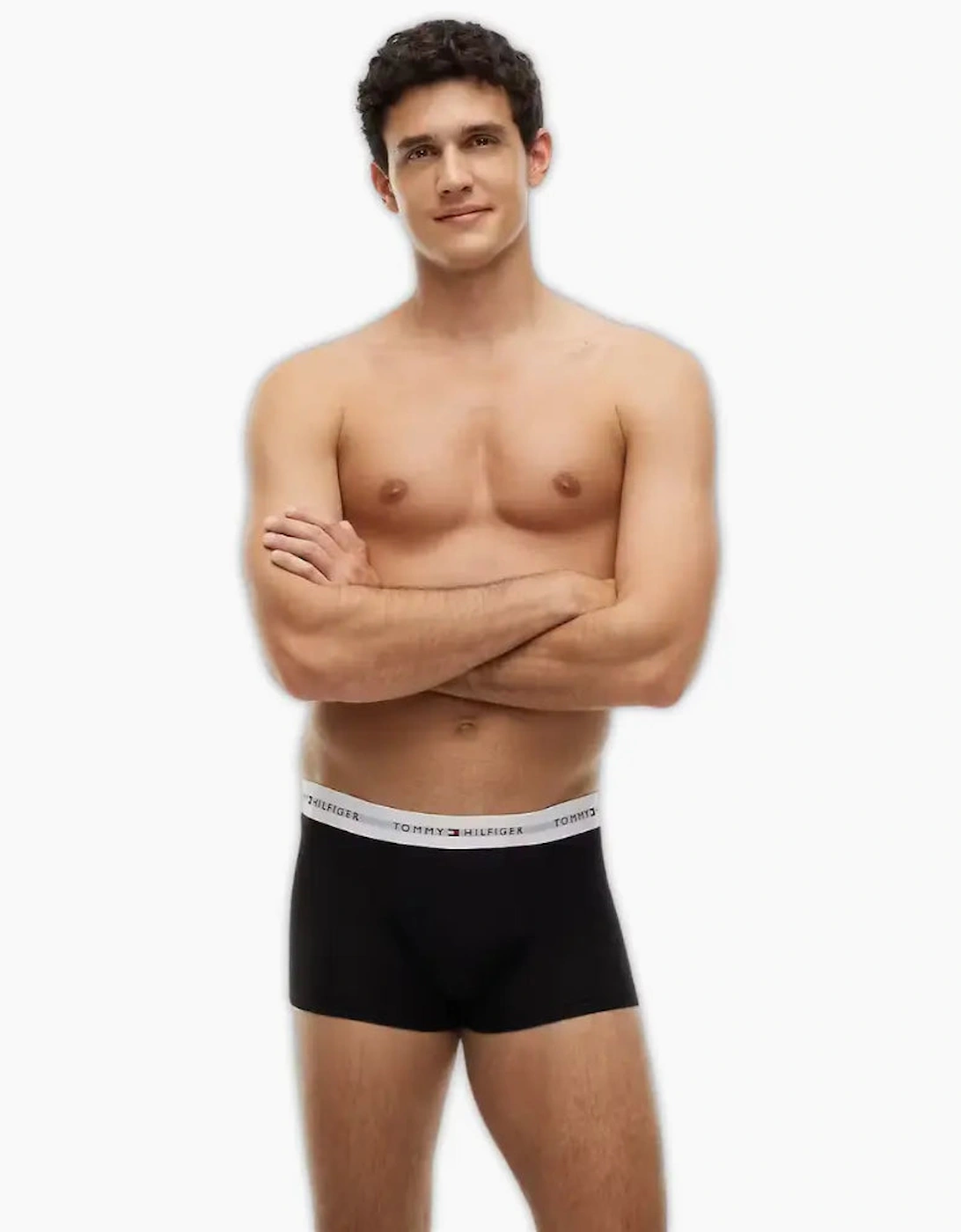 3-Pack Signature Cotton Low-Rise Boxer Trunks, Black