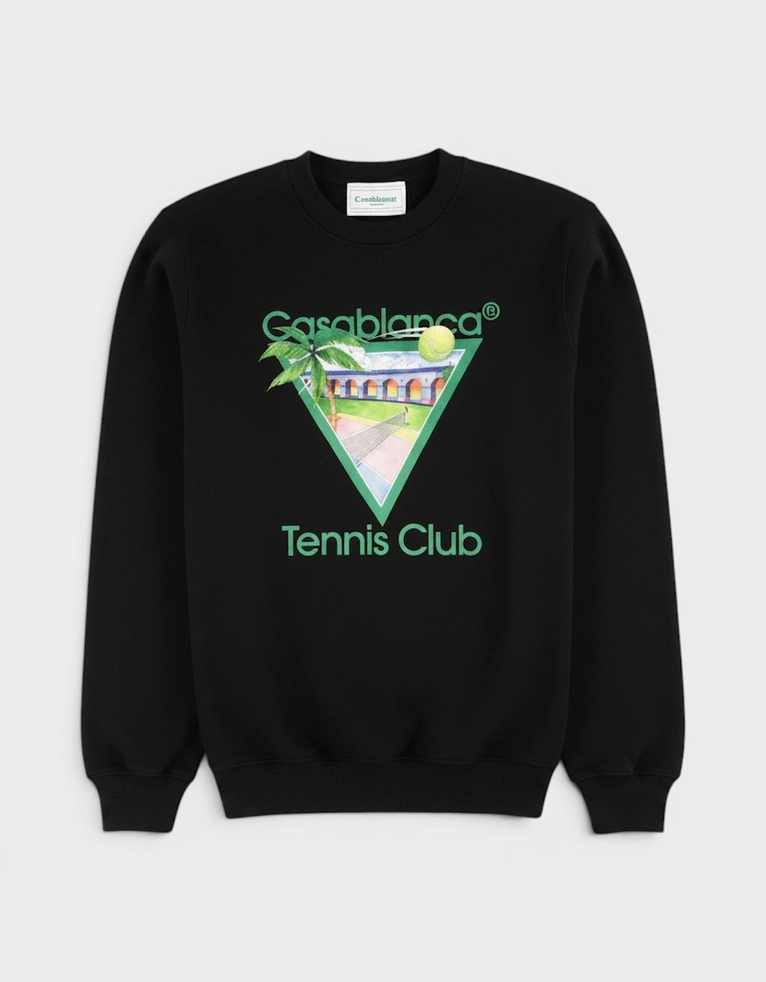 Tennis Club Icon Printed Sweatshirt Black, 4 of 3