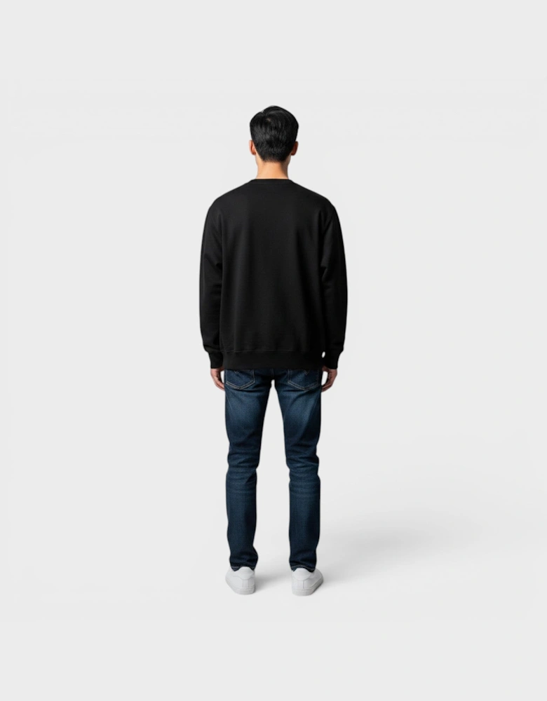 Tennis Club Icon Printed Sweatshirt Black