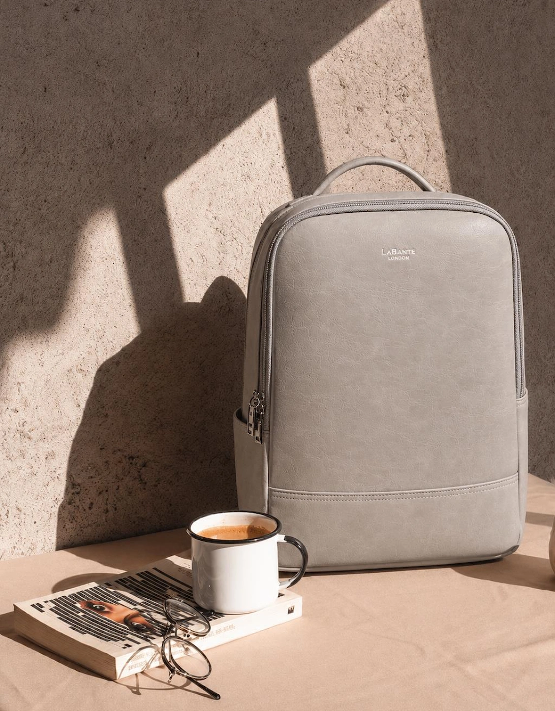 Acacia Grey Vegan Laptop Backpack