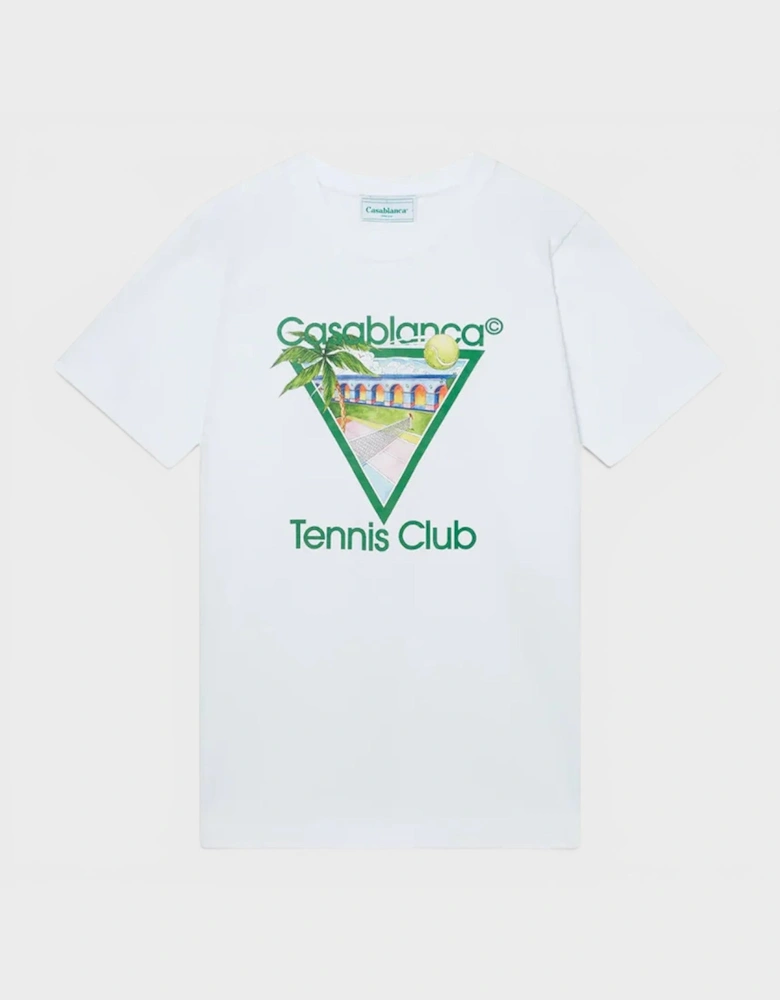 Tennis Club Icon Printed T-Shirt White