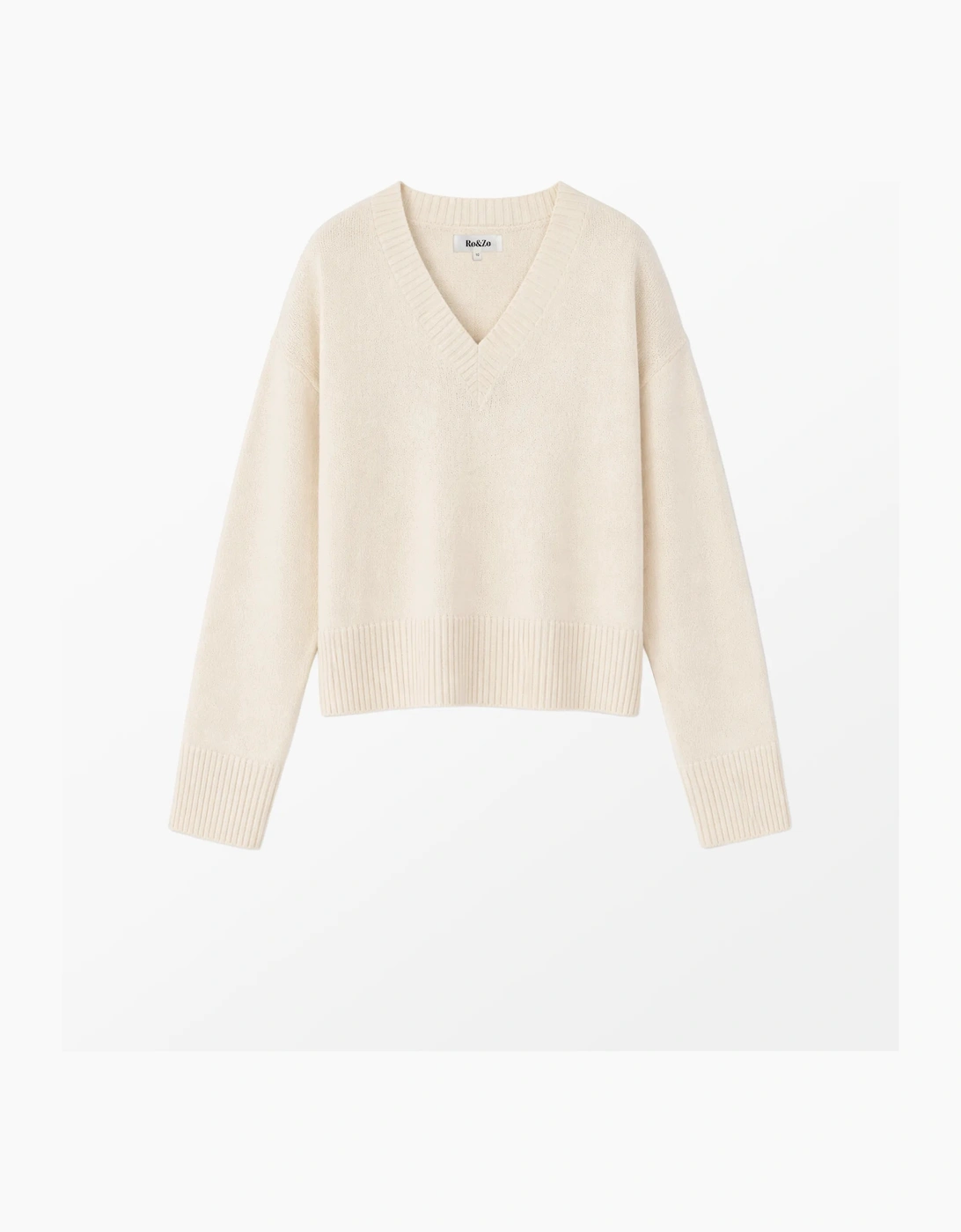 Natural Cotton and Hemp Blend V-Neck Jumper