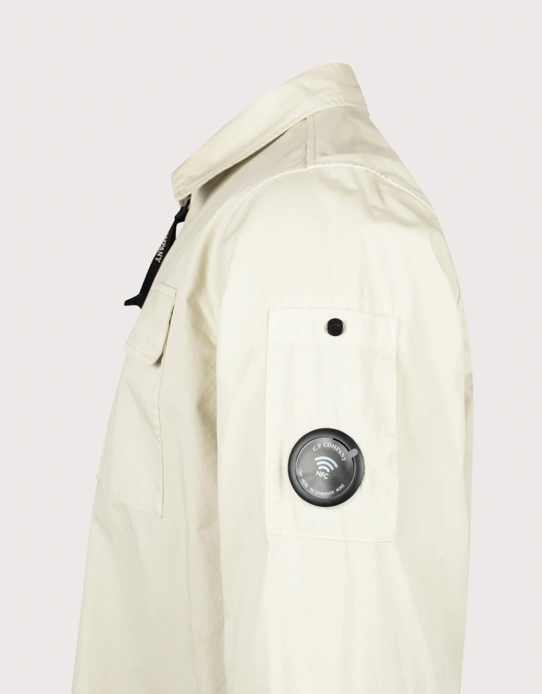 Organic Gabardine Zipped Lens Overshirt