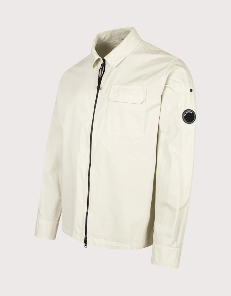 Organic Gabardine Zipped Lens Overshirt