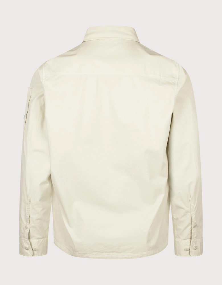 Organic Gabardine Zipped Lens Overshirt