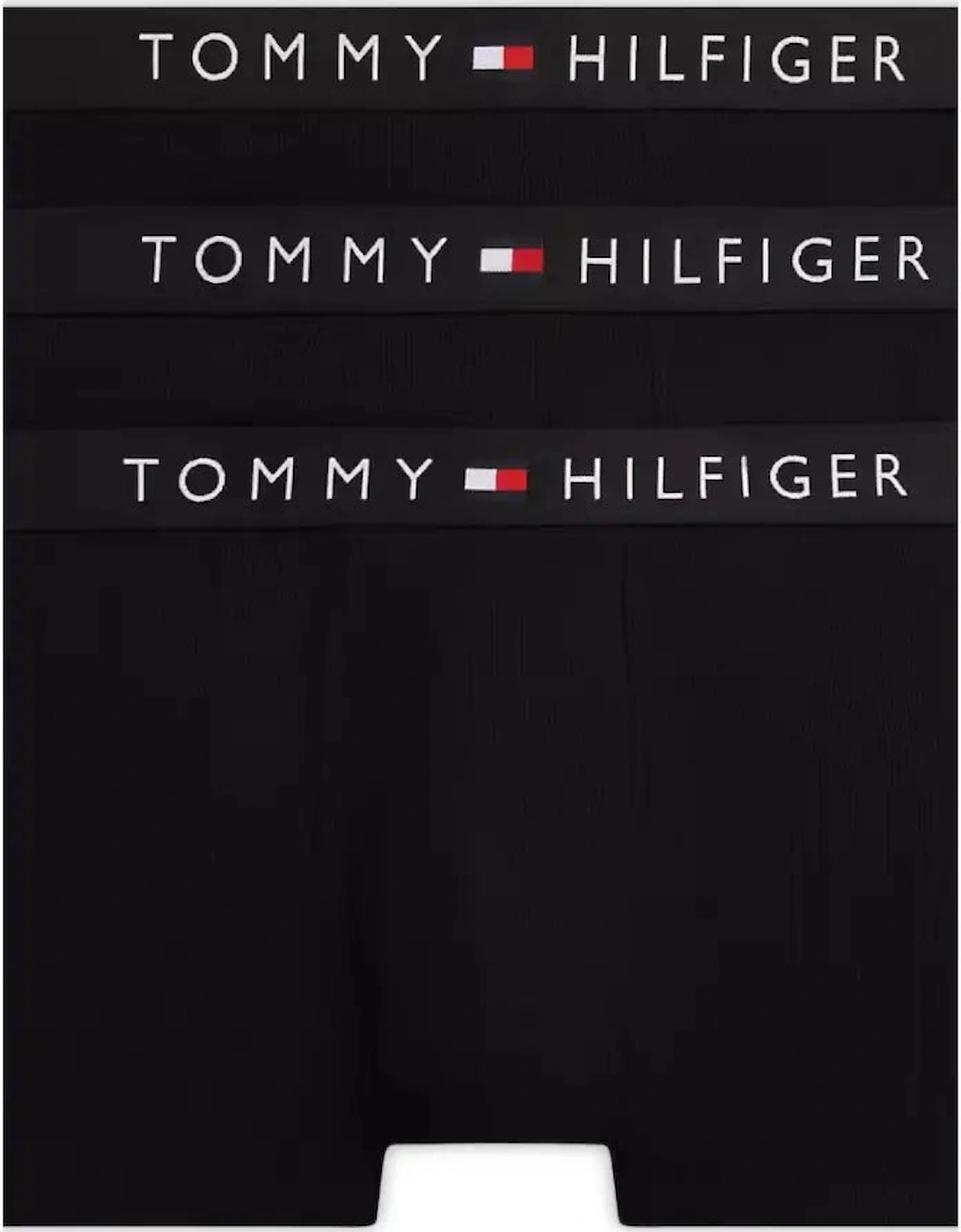 Tommy Hilfiger Men's Black 3-Pack Th Original Rib Boxer Trunks, - Size 33/32/32