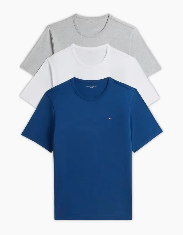 3-Pack Signature Lounge T-Shirts, Blue/White/Grey