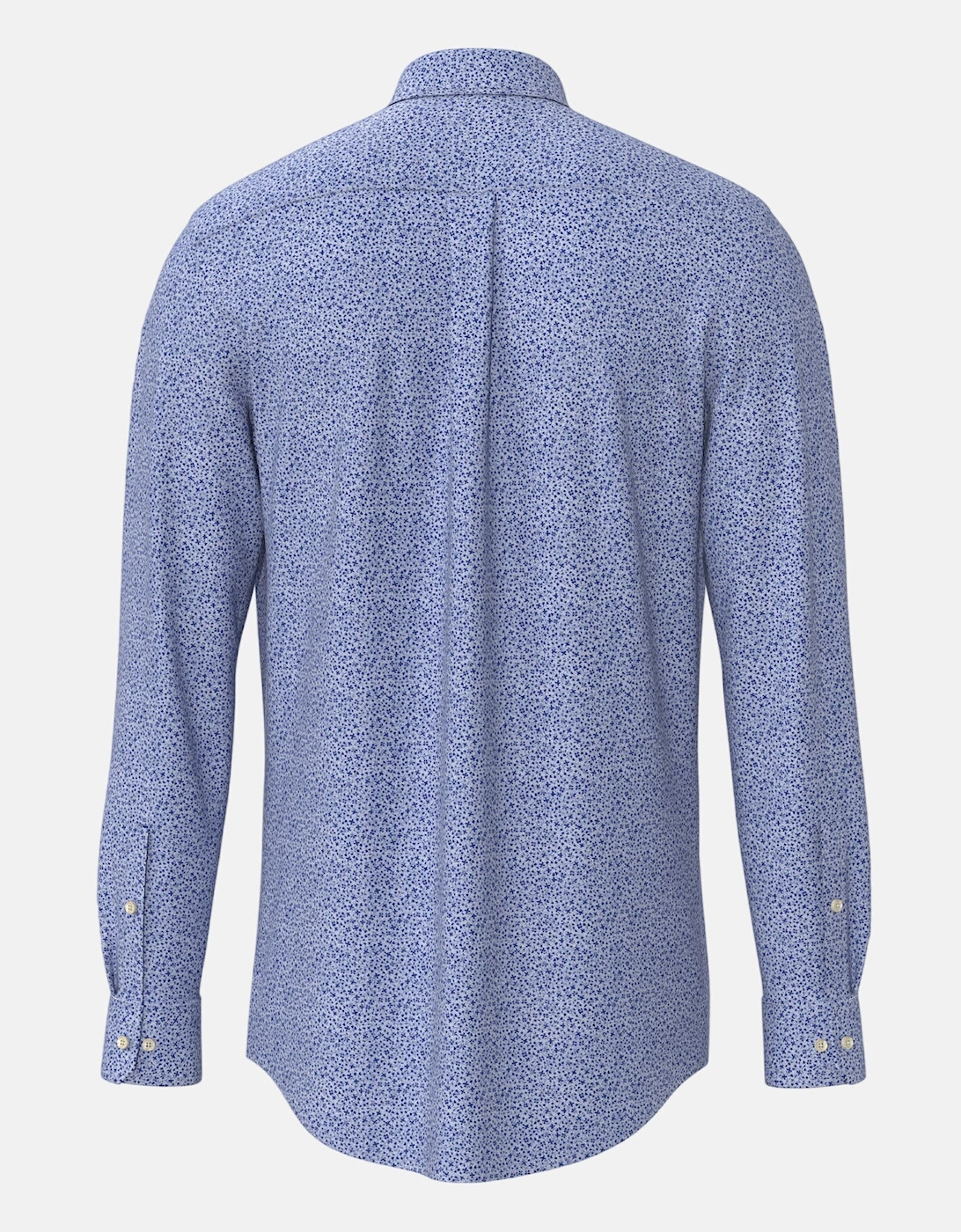 Mini Flower Print Button Down Shirt Harbour Blue