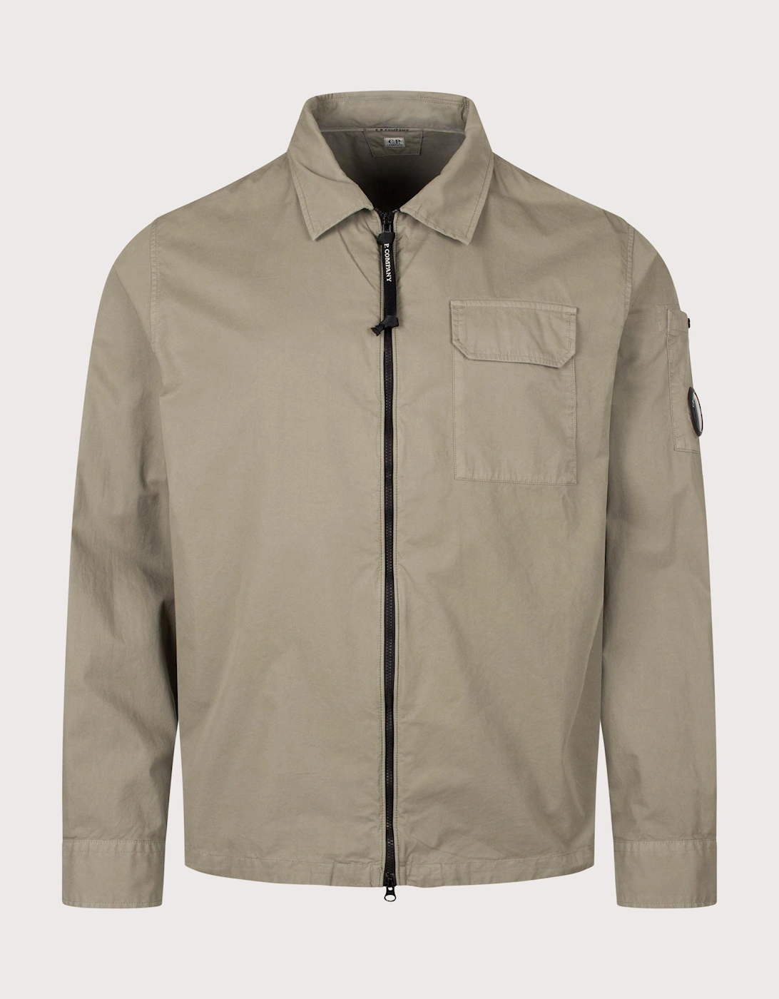 Organic Gabardine Zipped Lens Overshirt