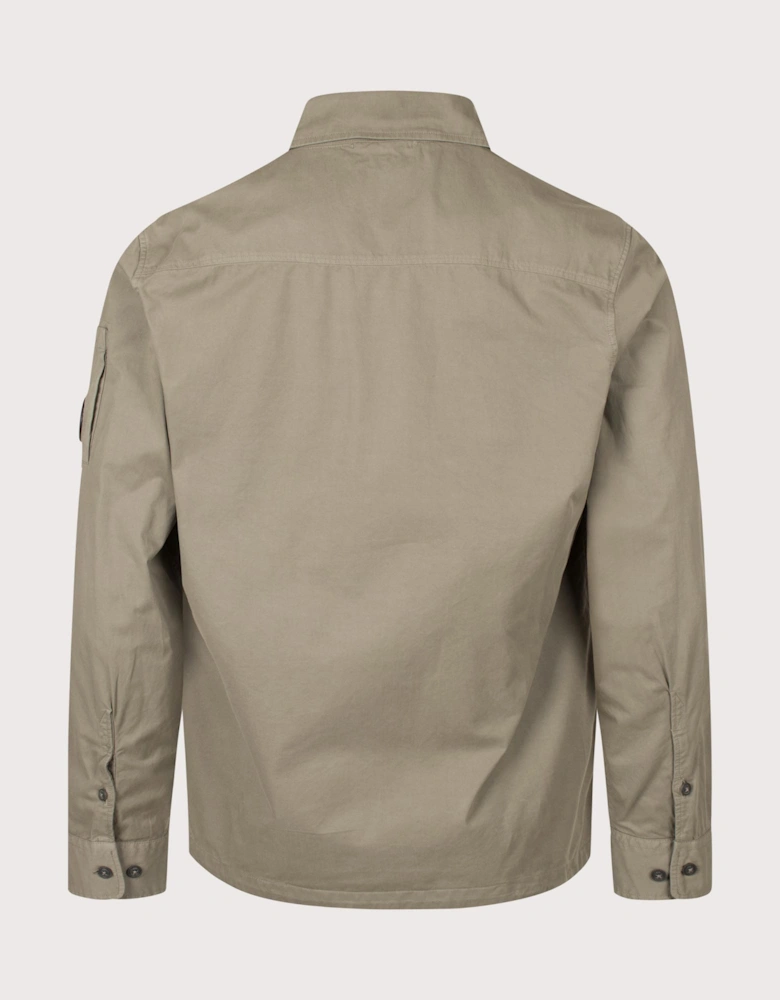 Organic Gabardine Zipped Lens Overshirt
