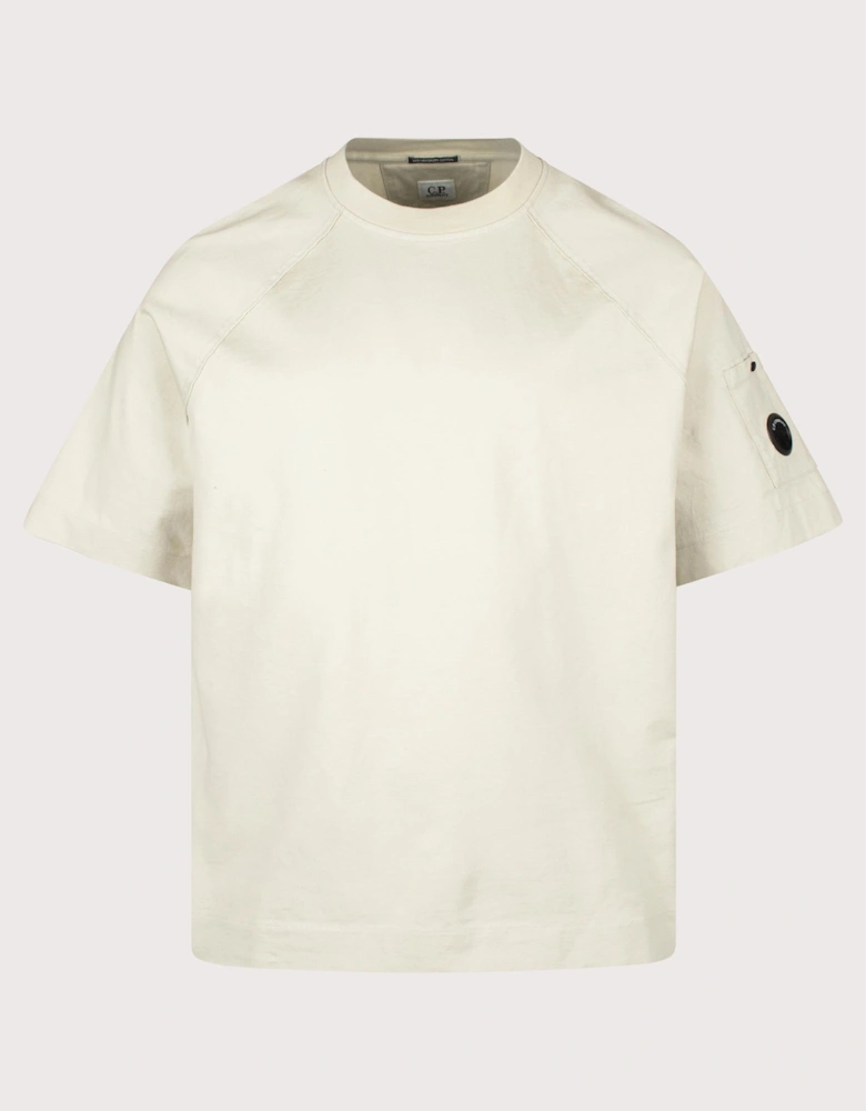 Relaxed Fit 30/2 Mercerized Jersey Twisted Lens T-Shirt