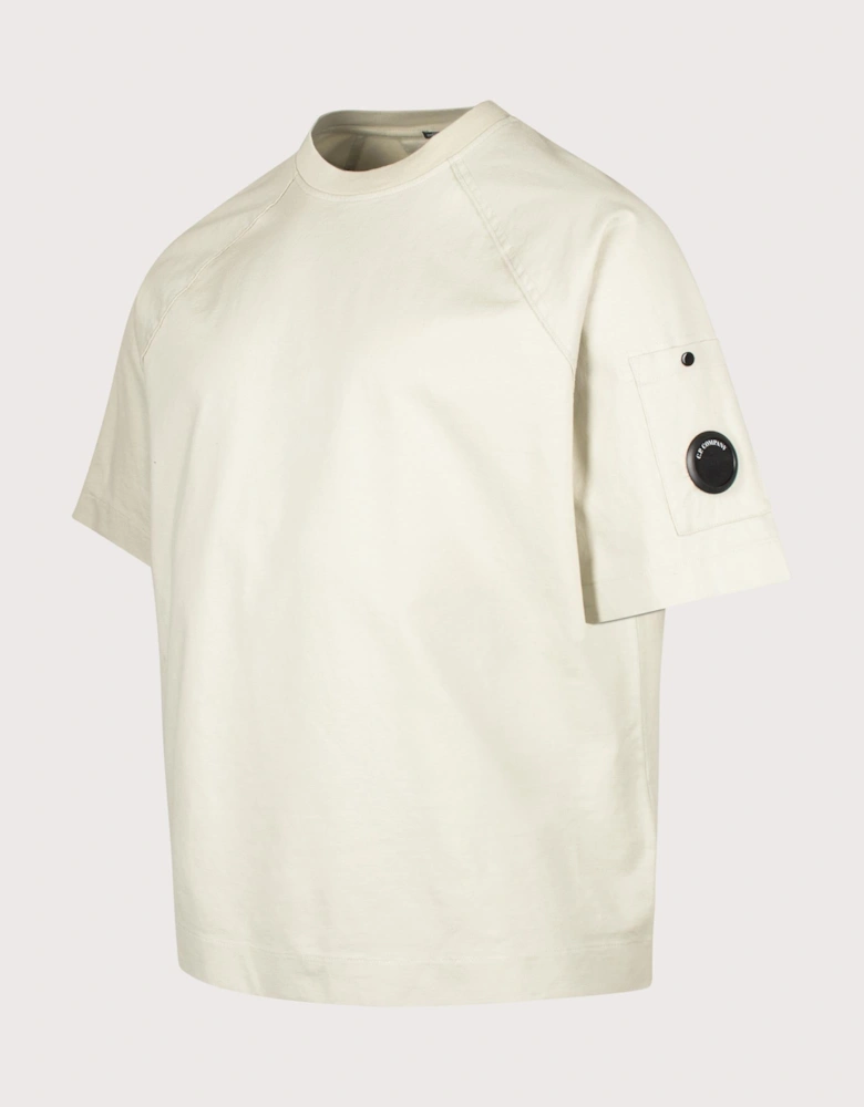 Relaxed Fit 30/2 Mercerized Jersey Twisted Lens T-Shirt