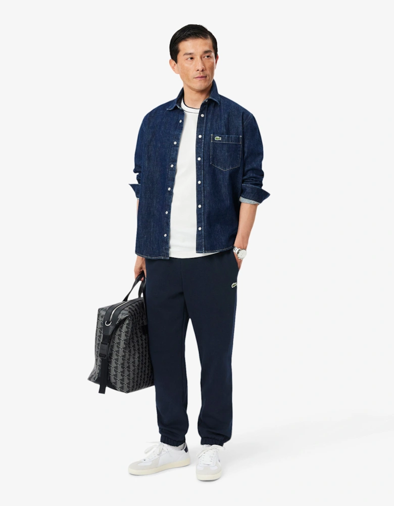 Lacoste Regular Fit Mens Fleece Sweatpants - Navy Blue 166