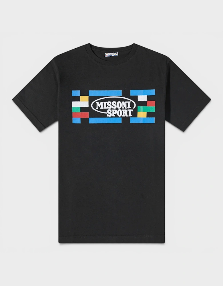 Logo Sport Crewneck T-Shirt Black