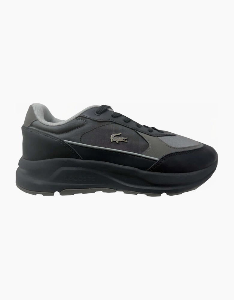 Lacoste Men's Black Grey Run Set Ace Grey Trainers