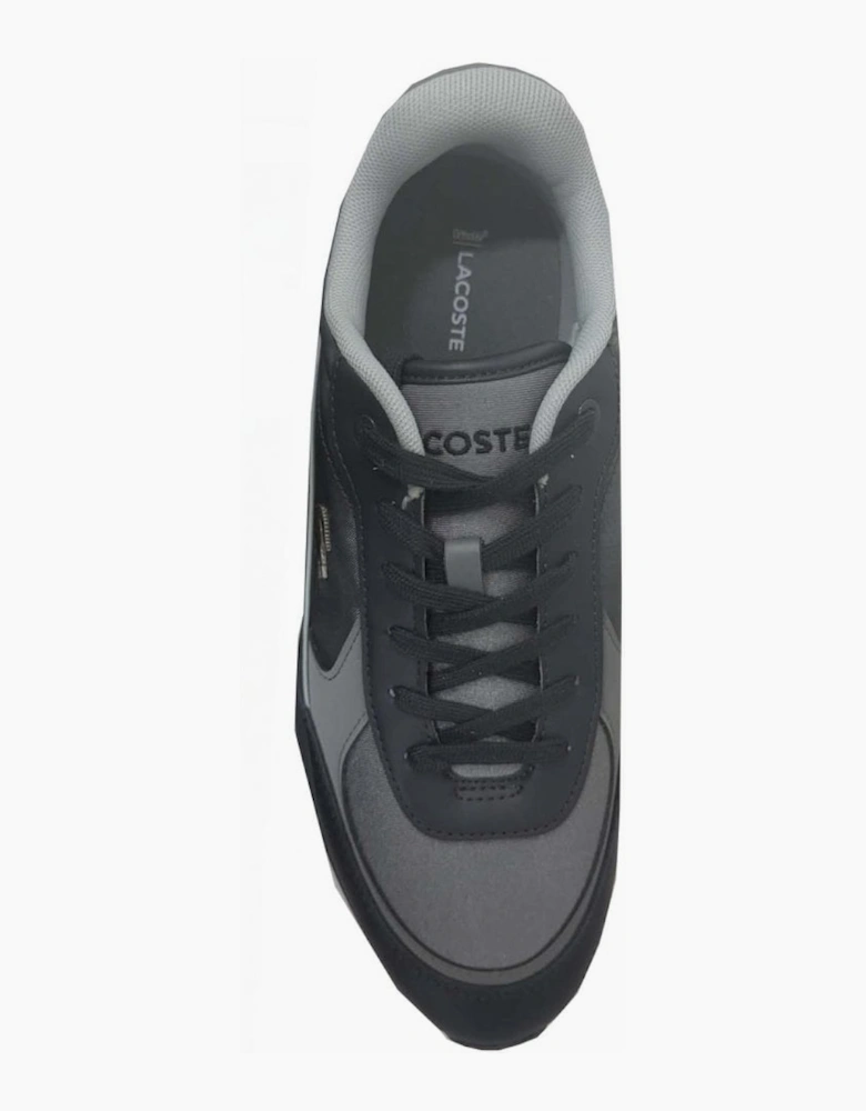 Lacoste Men's Black Grey Run Set Ace Grey Trainers