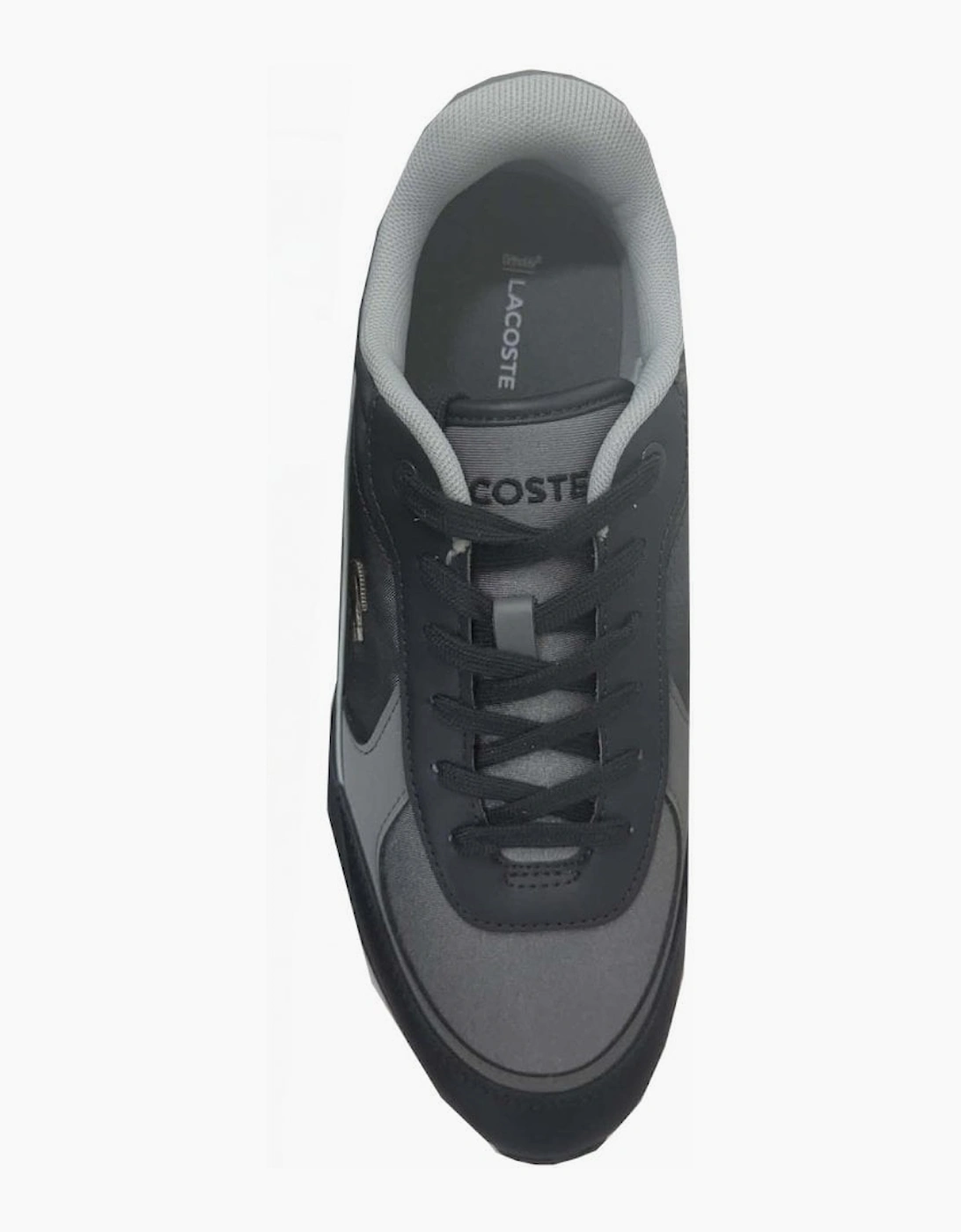 Lacoste Men's Black Grey Run Set Ace Grey Trainers