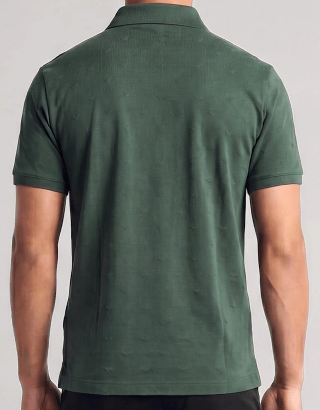 Micro Eagle All Over Slim Fit Forest Green Polo Shirt