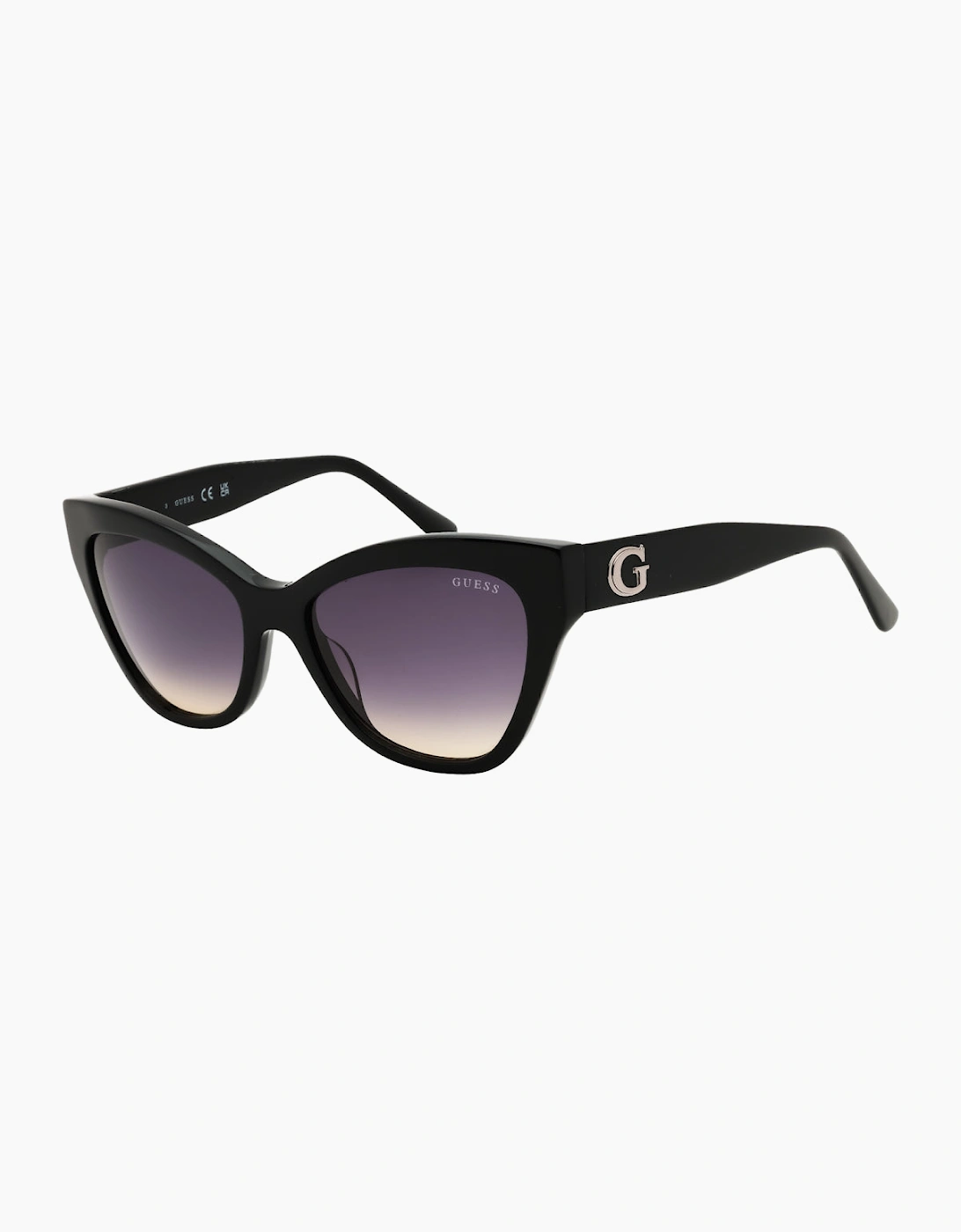 Guess Shiny Black Cat Eye Sunglasses