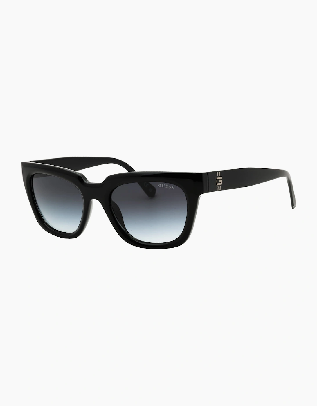Guess Shiny Black Gradient Smoke Sunglasses