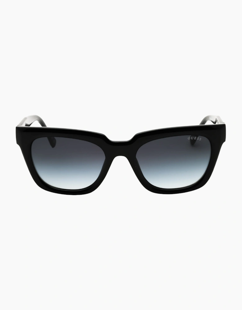 Guess Shiny Black Gradient Smoke Sunglasses
