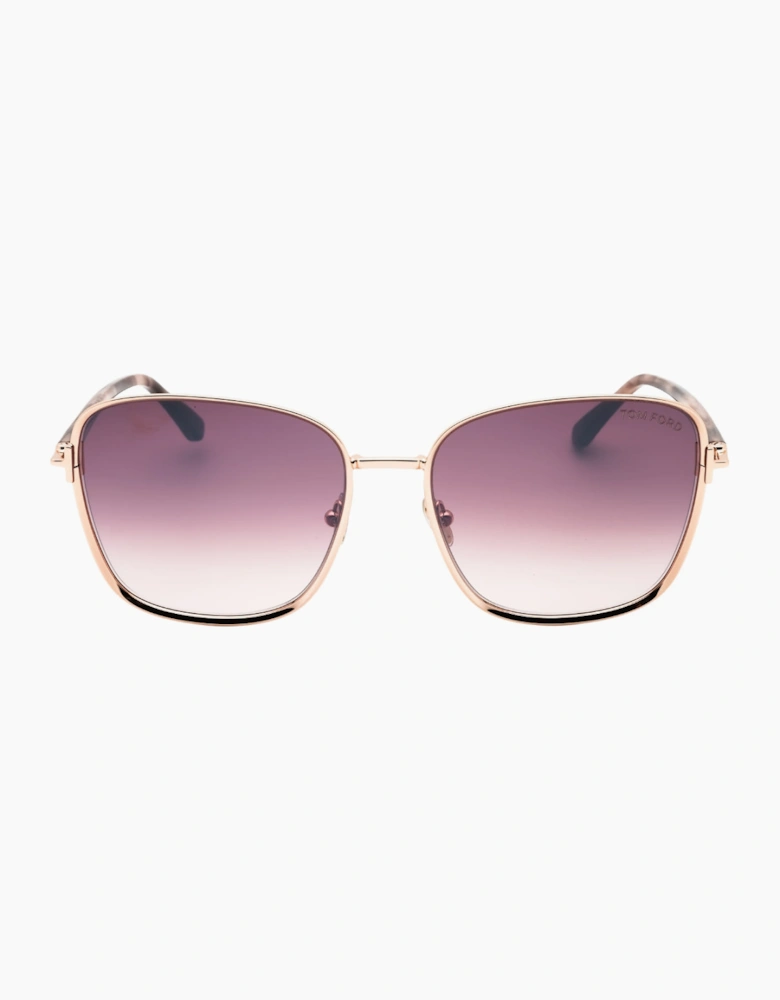 Tom Ford Fern Shiny Rose Gold Sunglasses