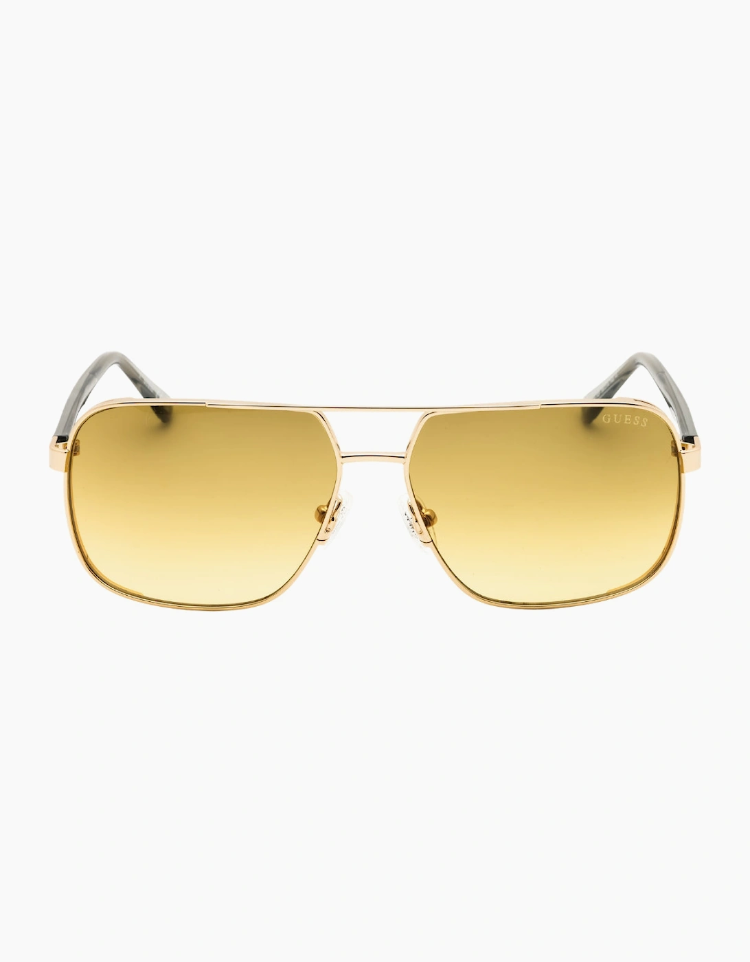 Guess Shiny Pale Gold Brown Gradient Sunglasses