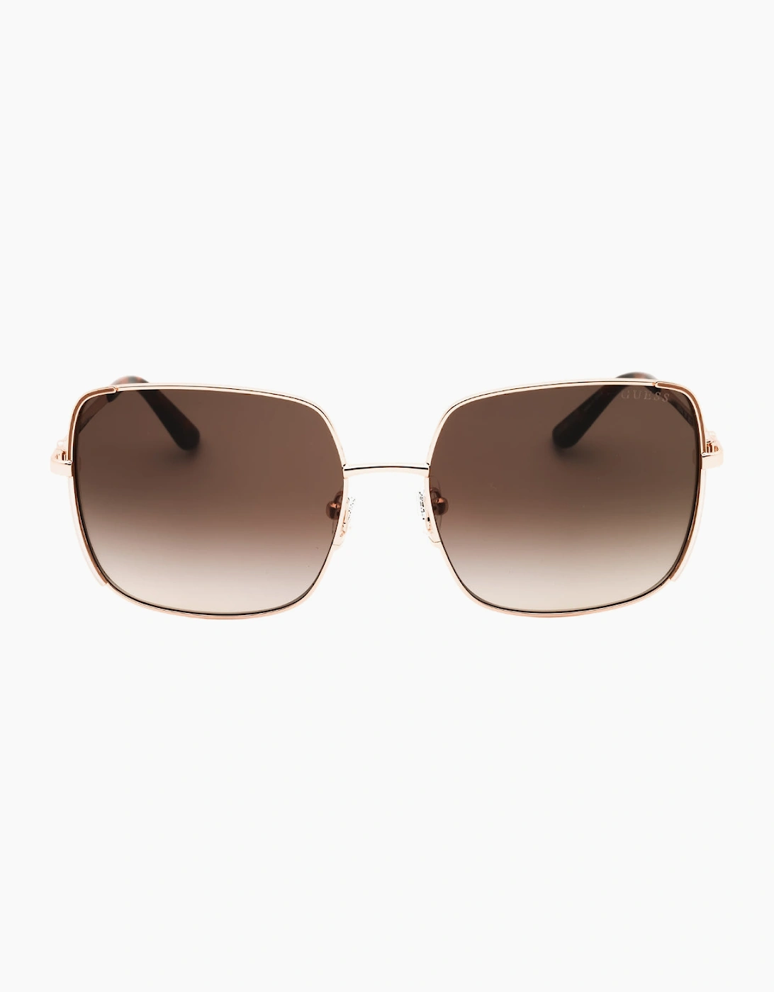 Guess Shiny Rose Gold Brown Gradient Sunglasses