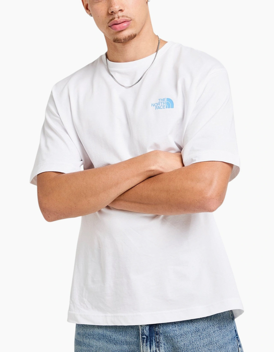 The North Face Mens T Shirt Globe Reload Relaxed Fit Crew Neck Short Sleeve Cotton Tee