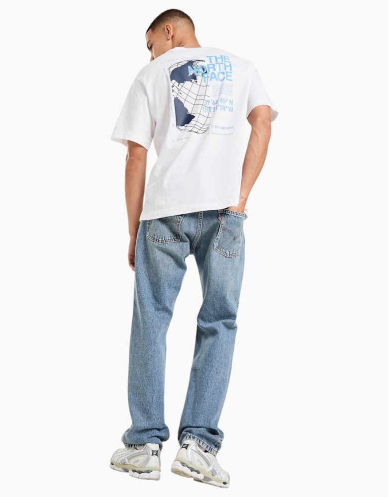 The North Face Mens T Shirt Globe Reload Relaxed Fit Crew Neck Short Sleeve Cotton Tee