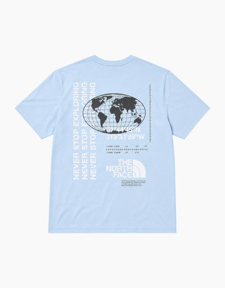 The North Face Mens T Shirt M Energy Globe Crew Neck Short Sleeve Cotton Tee