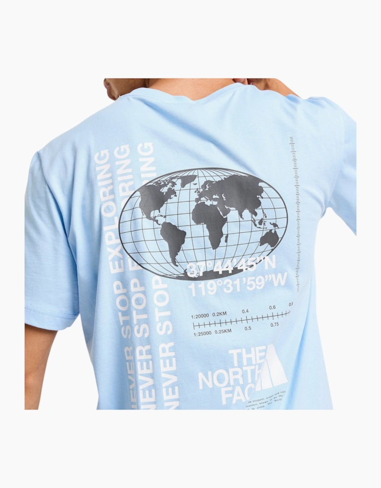 The North Face Mens T Shirt M Energy Globe Crew Neck Short Sleeve Cotton Tee