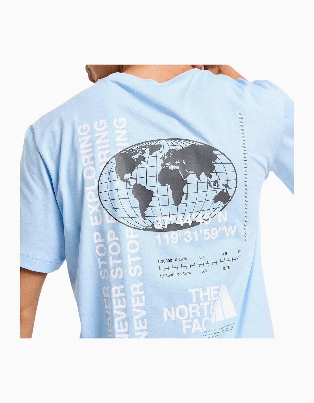 The North Face Mens T Shirt M Energy Globe Crew Neck Short Sleeve Cotton Tee