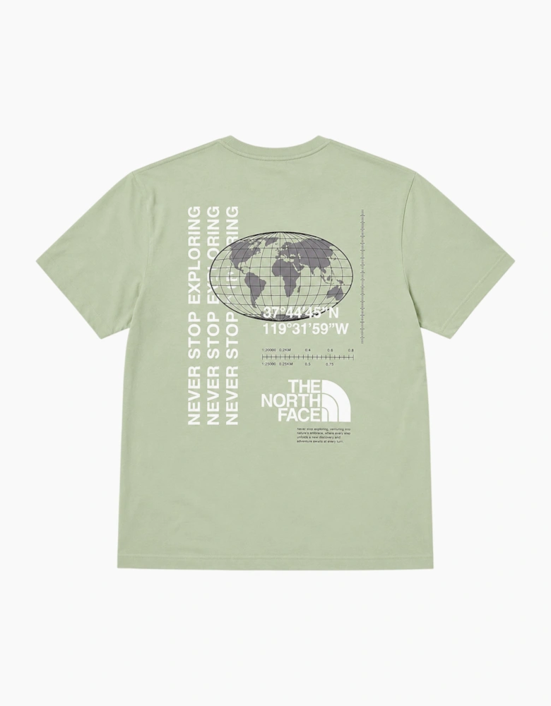 The North Face Mens T Shirt M Energy Globe Crew Neck Short Sleeve Cotton Tee