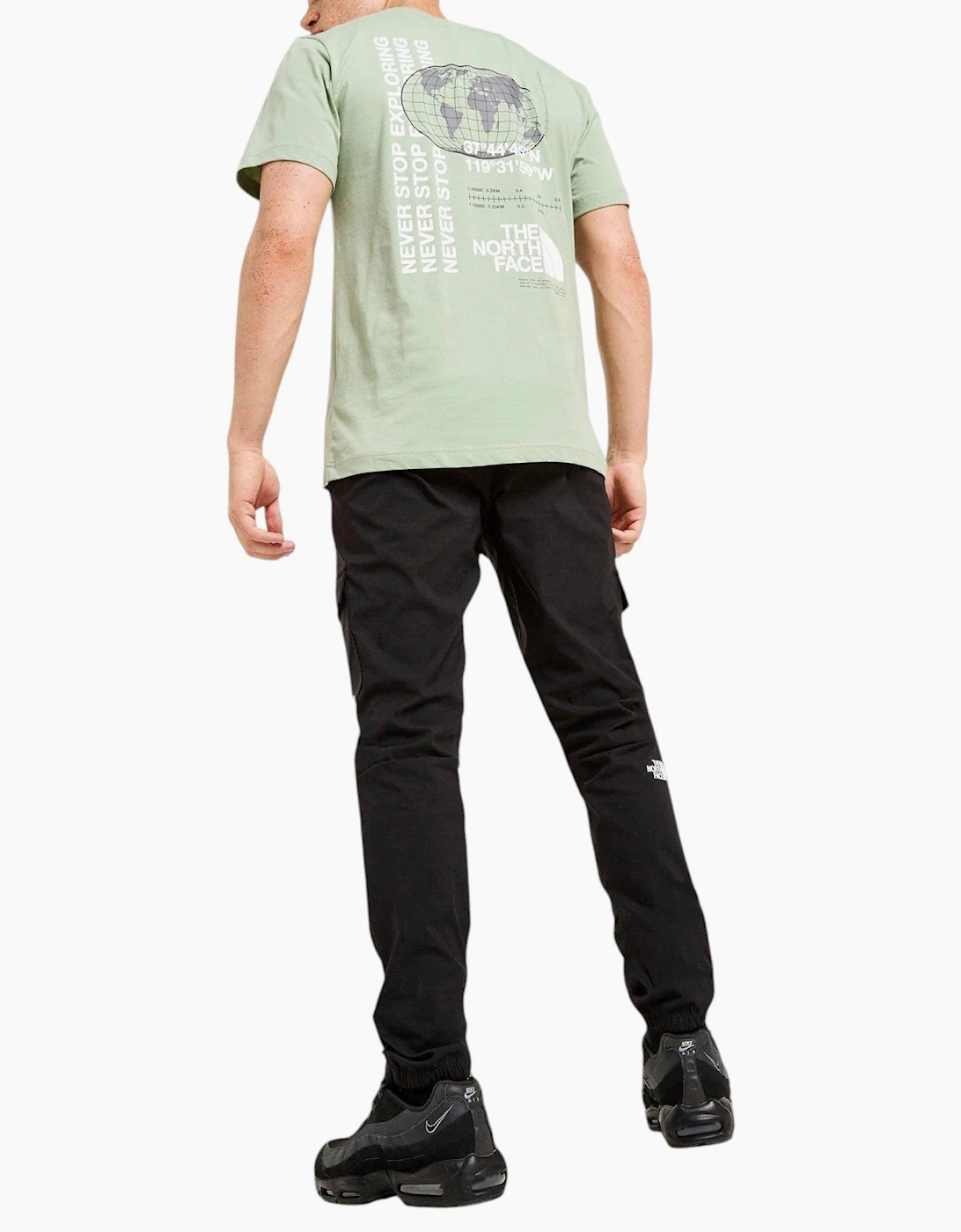 The North Face Mens T Shirt M Energy Globe Crew Neck Short Sleeve Cotton Tee