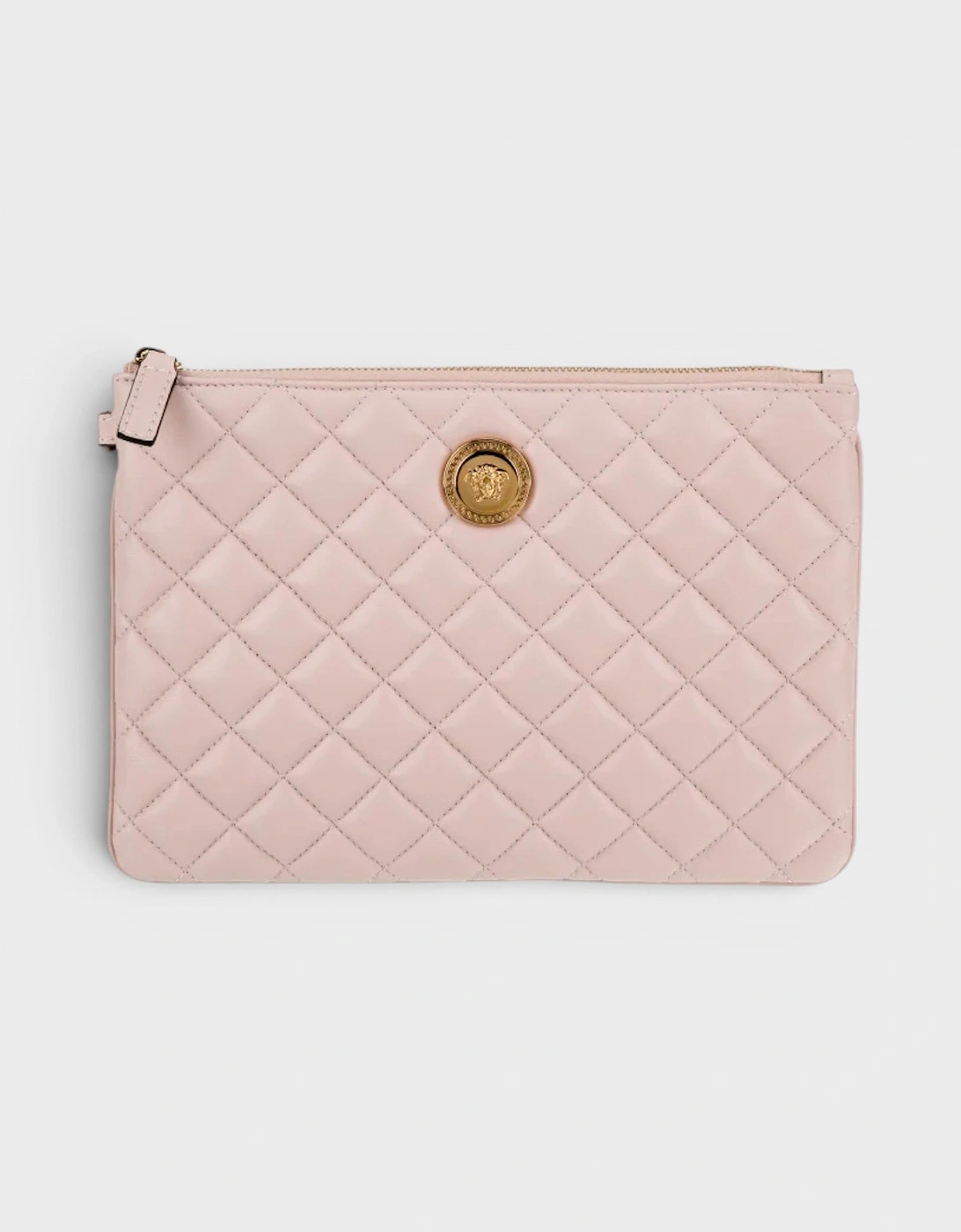 Logo Medusa Quilted Pouch Soft Pink Gold
