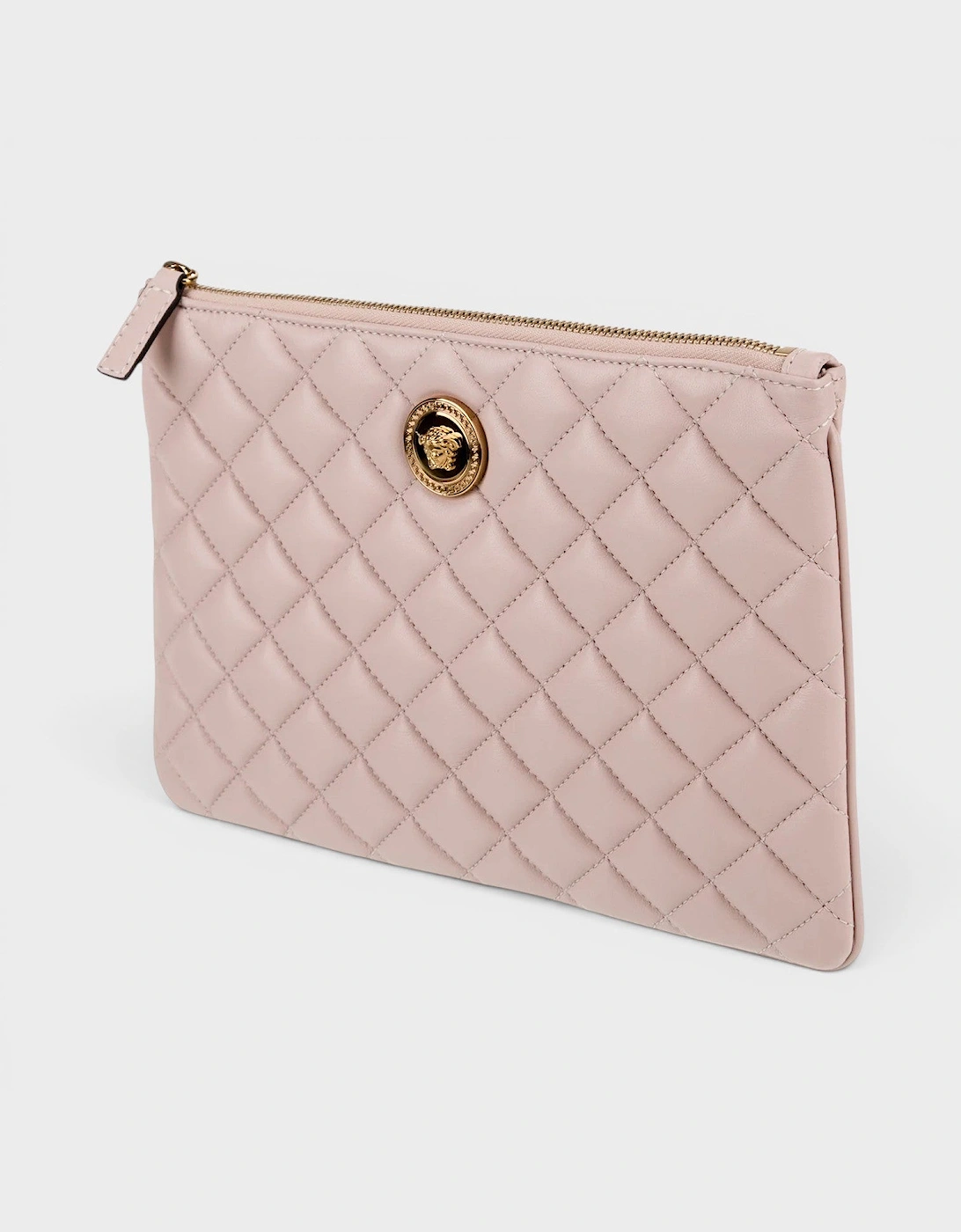 Logo Medusa Quilted Pouch Soft Pink Gold