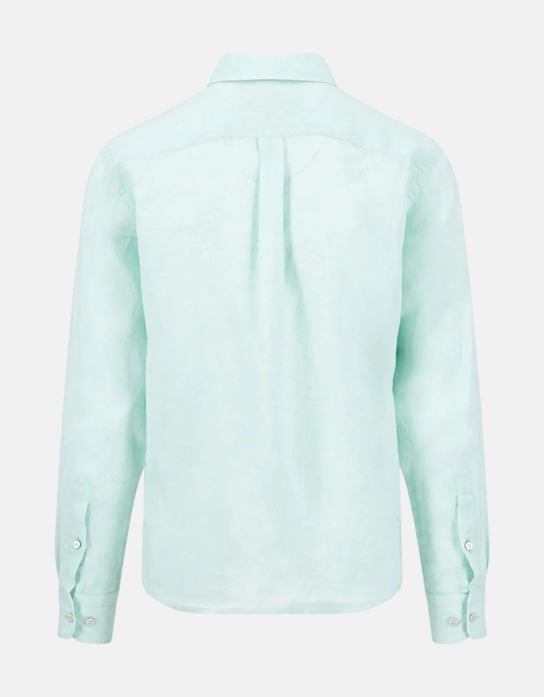 Pure Linen Button Down Shirt Mint