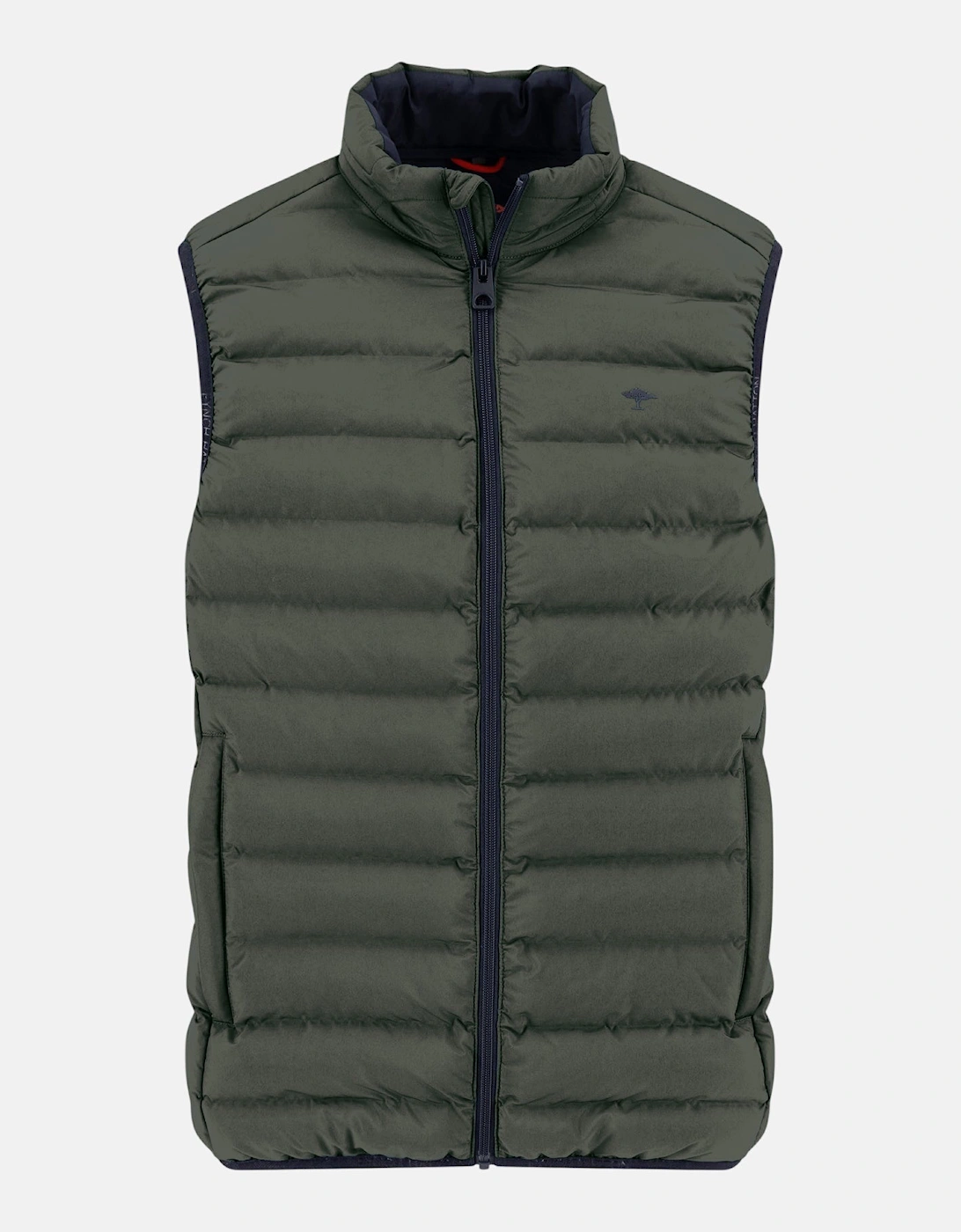 Stand Collar Light Weight Vest Dark Khaki, 4 of 3