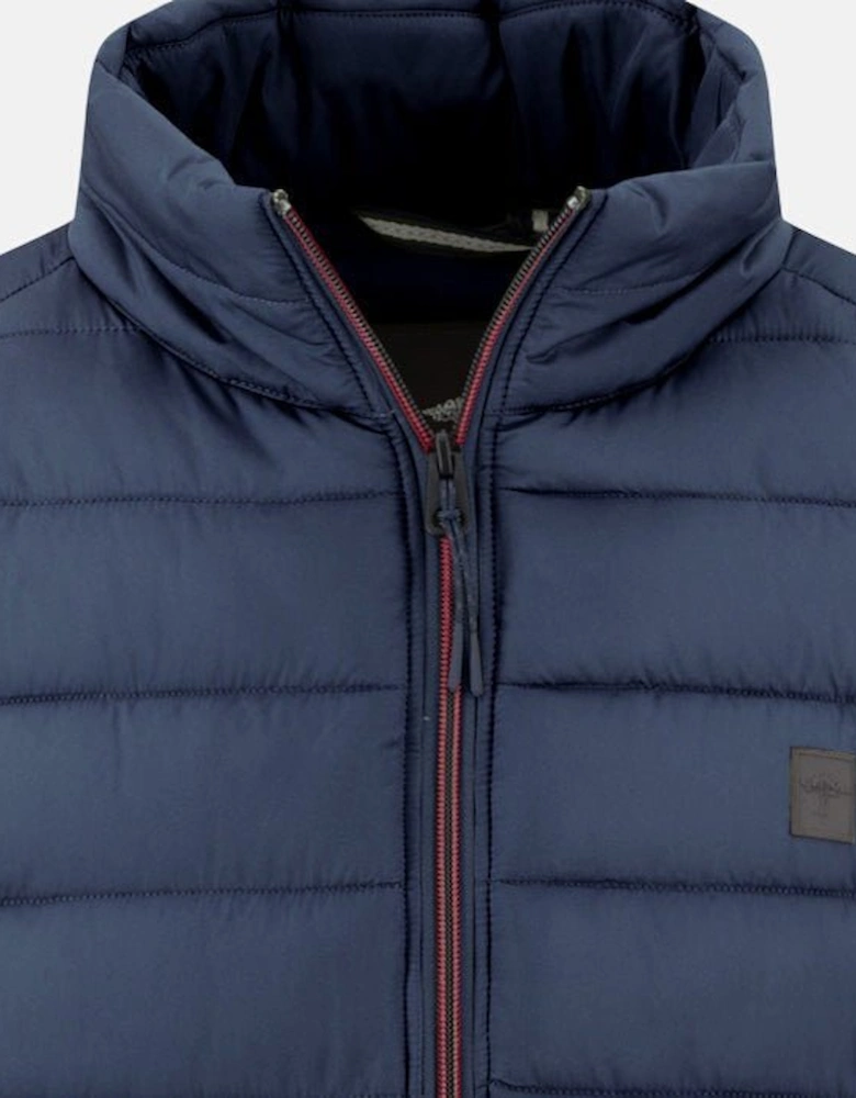 Stand Collar Light Weight Vest Dark Navy