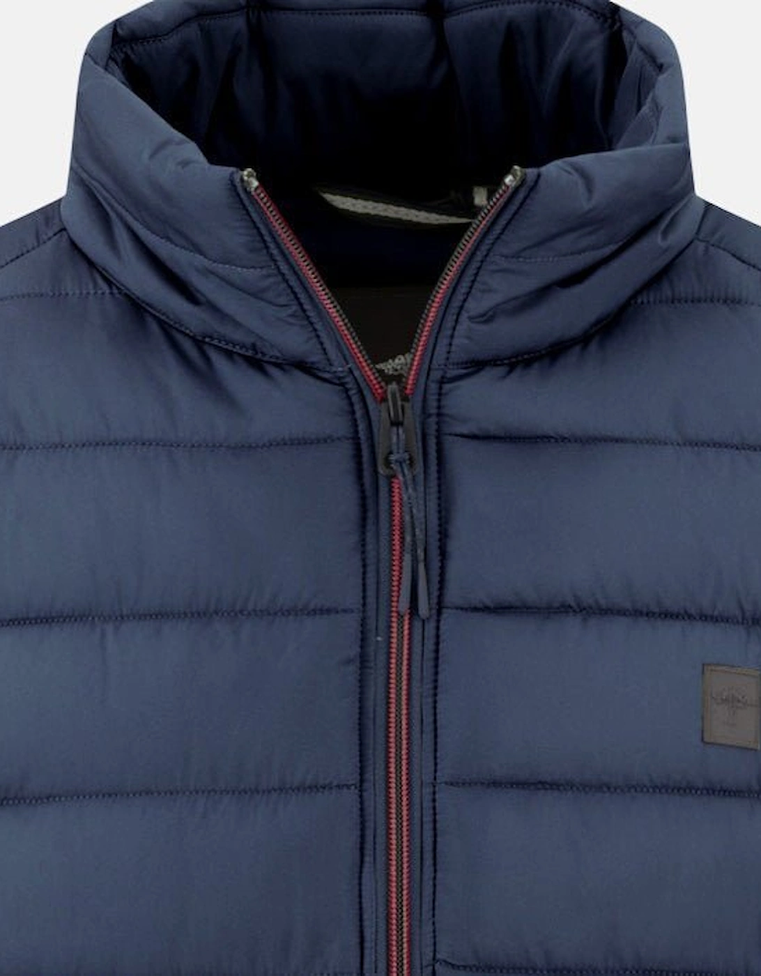 Stand Collar Light Weight Vest Dark Navy