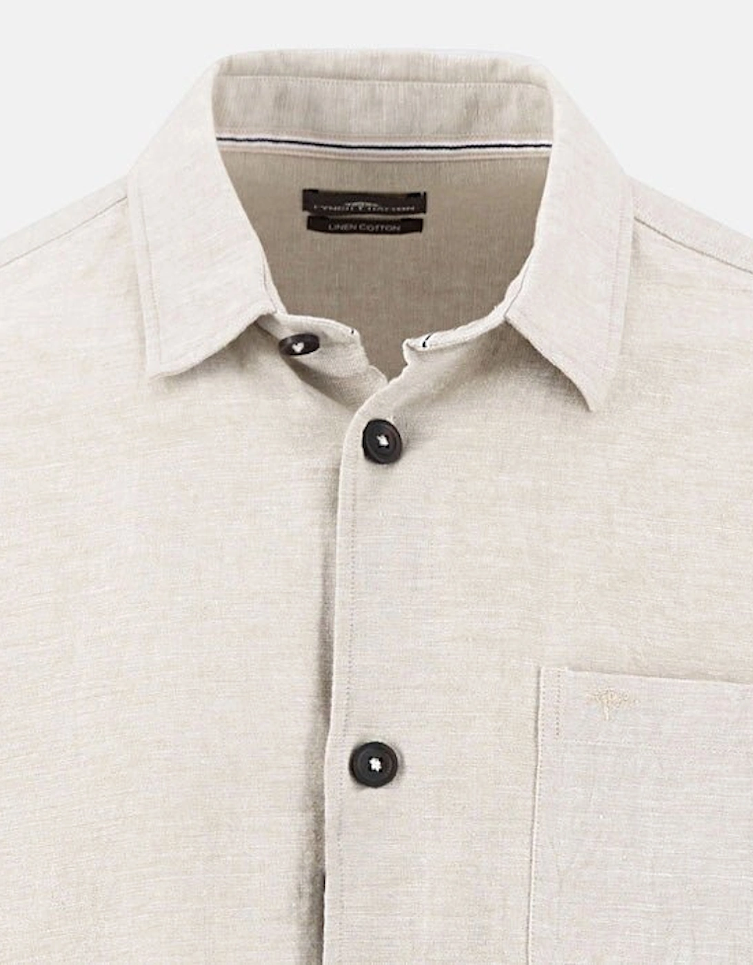 Cotton Linen Overshirt Sand