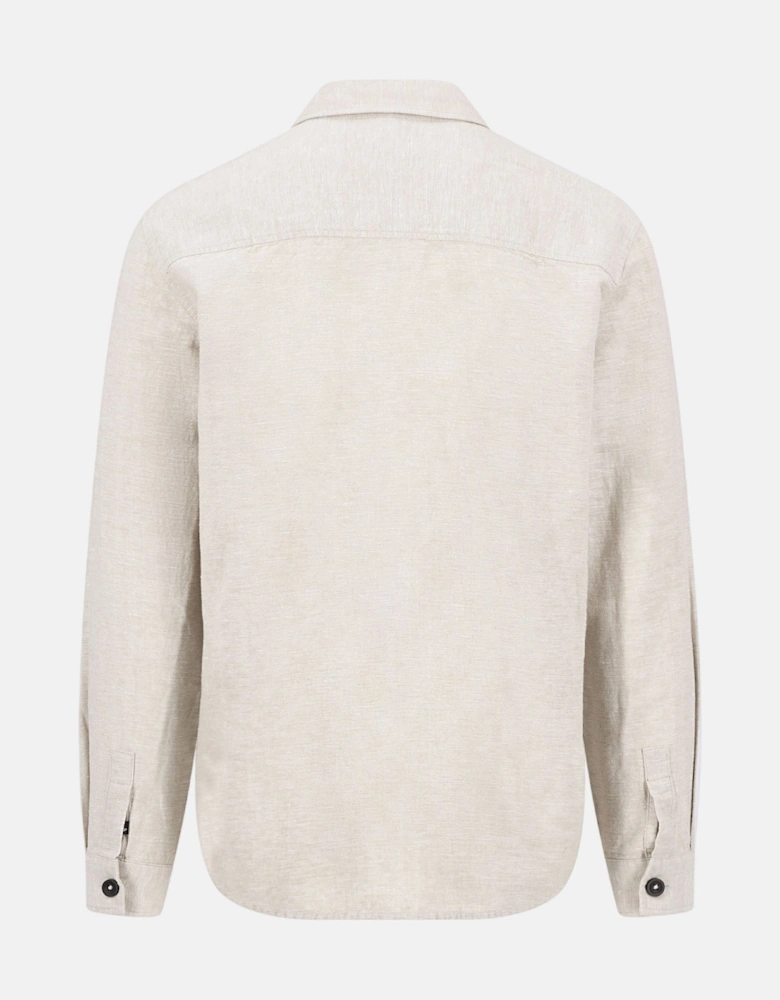 Cotton Linen Overshirt Sand