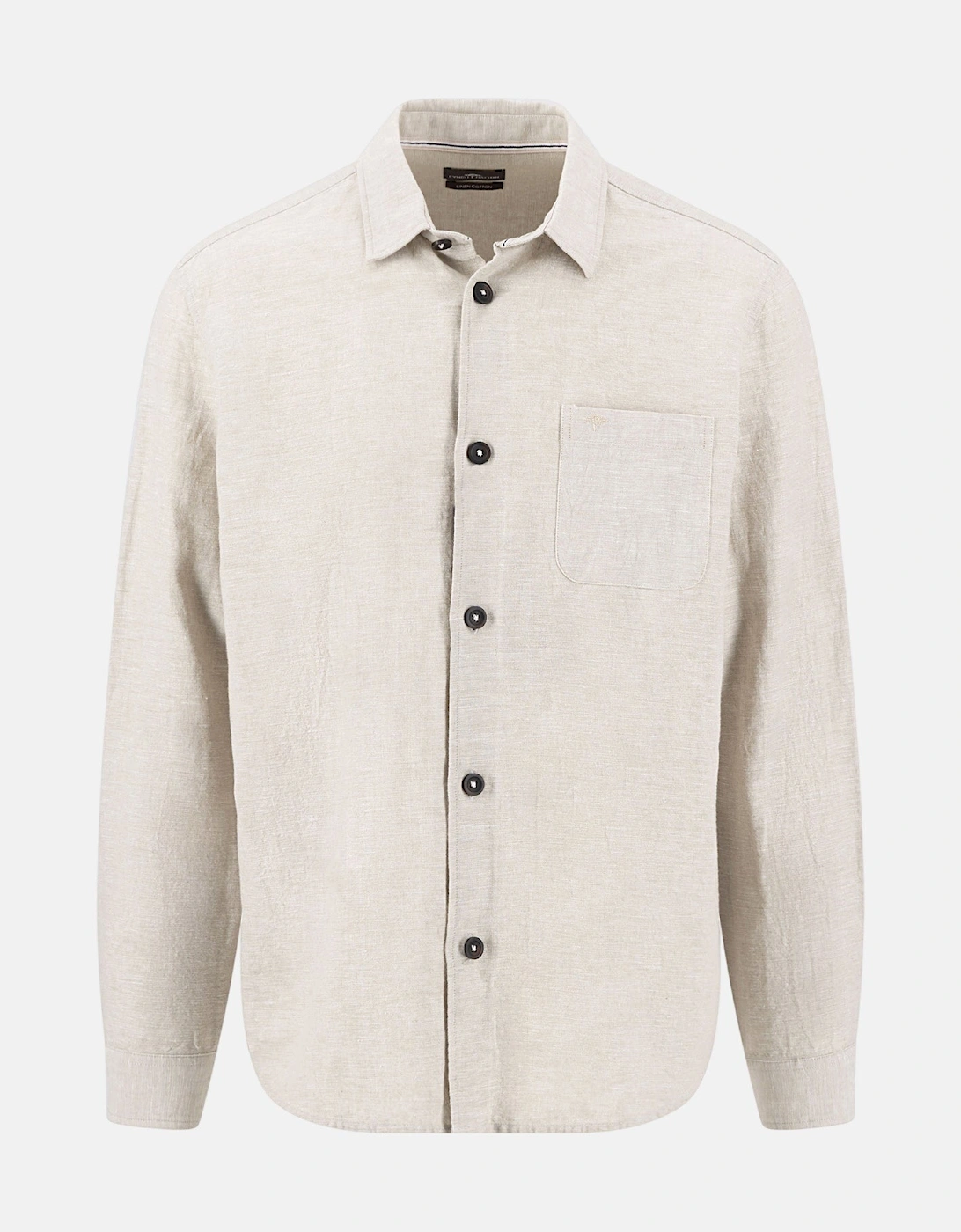 Cotton Linen Overshirt Sand, 4 of 3