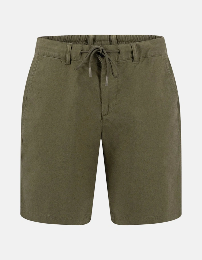 Coli Linen Blend Bermuda Shorts Dark Khaki