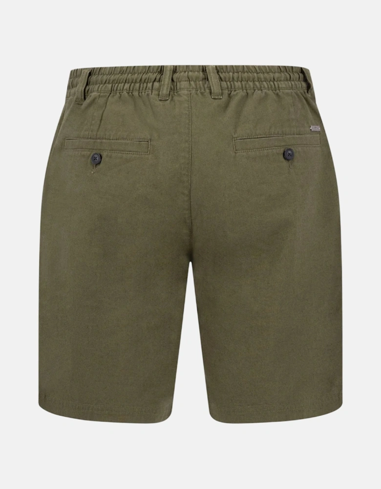 Coli Linen Blend Bermuda Shorts Dark Khaki