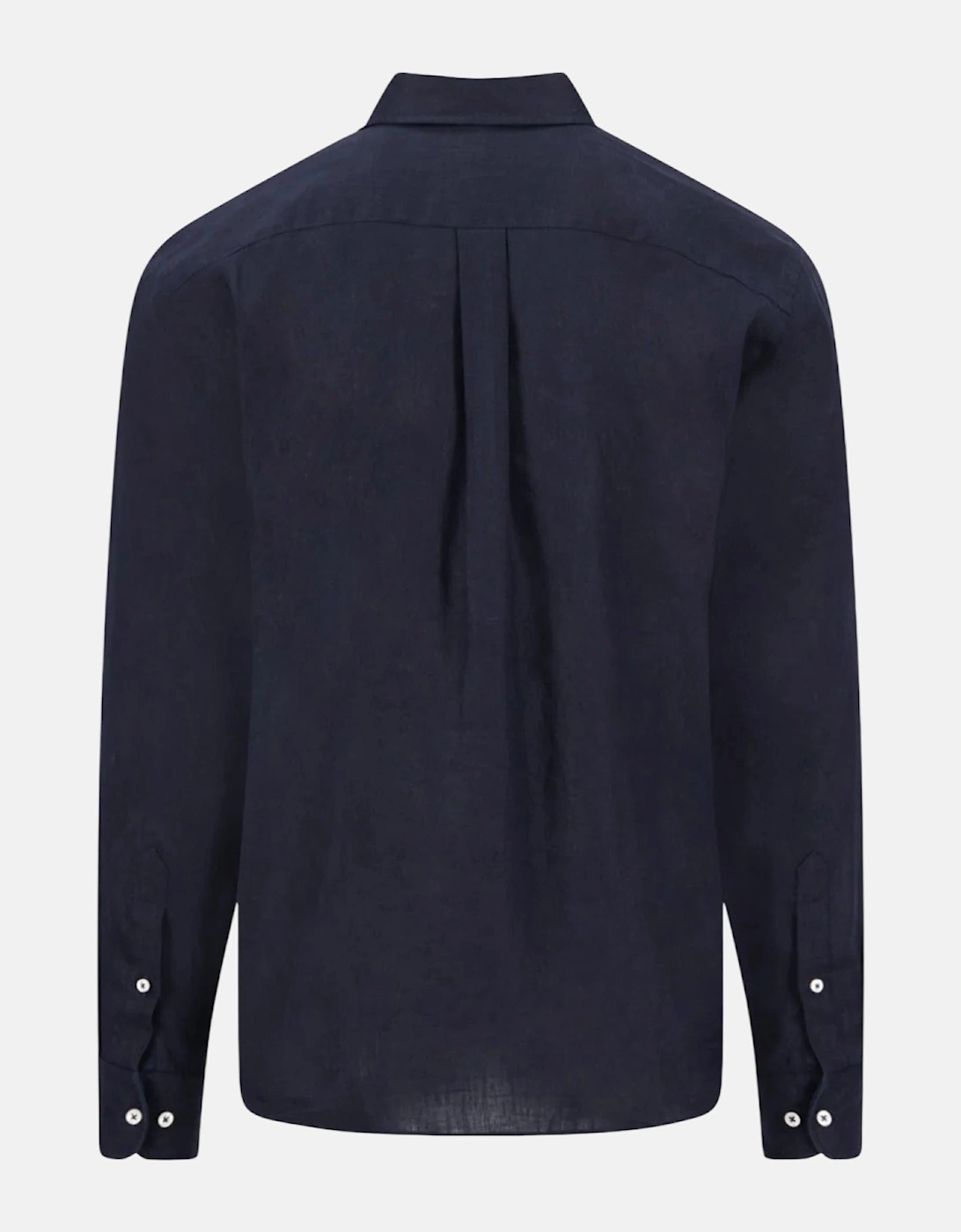Pure Linen Button Down Shirt Navy